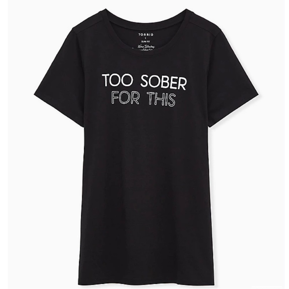 Torrid To Sober For This Slim Fit Crew Tee